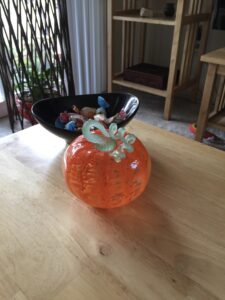 blown glass pumpkin